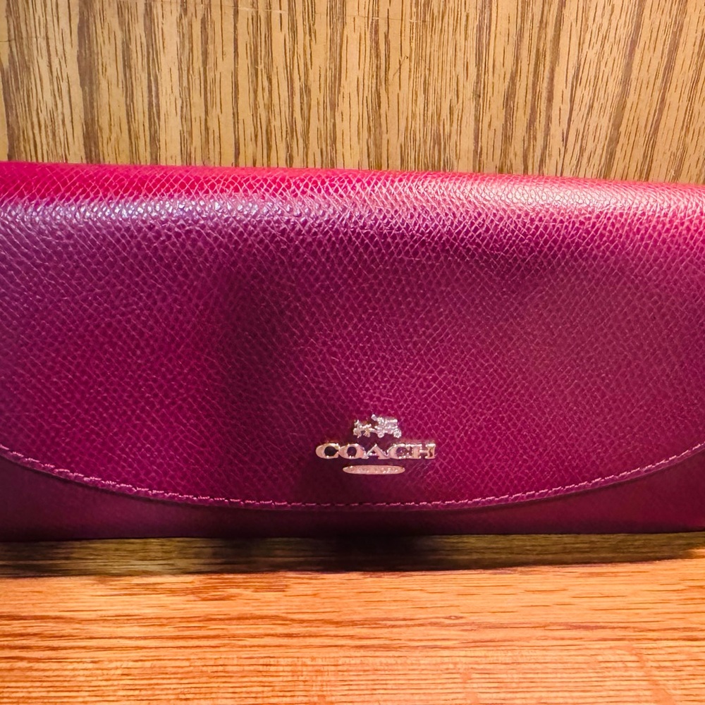 Coach Slim Crossgrain Leather Wallet